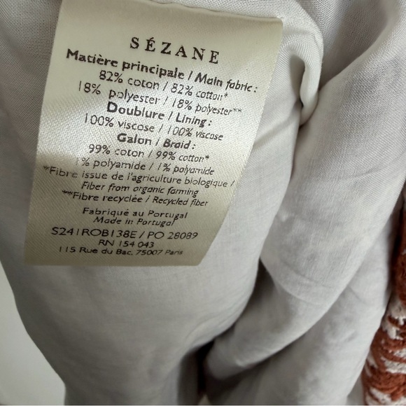 Sezane Reneka Dress Caramel Ecru - Picture 7 of 10